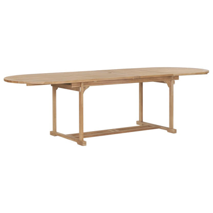 9Dílný Zahradní Jídelní Set 180–280 X 100 X 75 Cm Teakové Dřevo