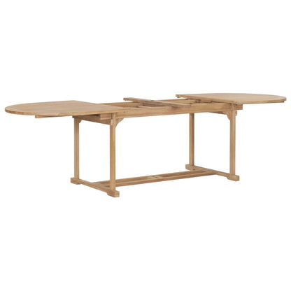 9Dílný Zahradní Jídelní Set 180–280 X 100 X 75 Cm Teakové Dřevo