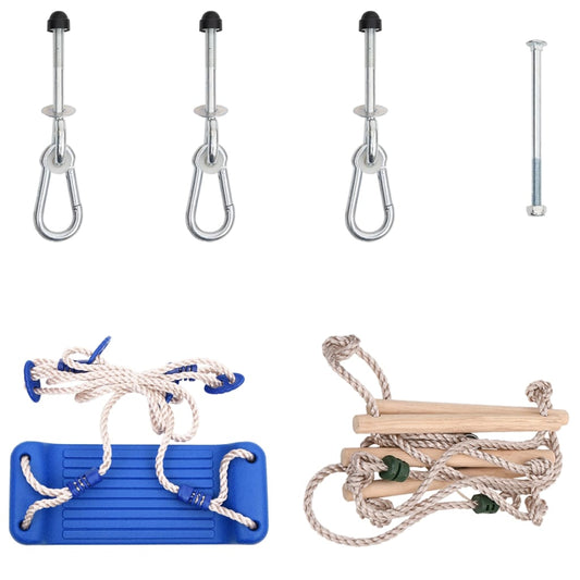 Houpačkový Sedák S Provazovým Žebříkem Modrý Polyethylen