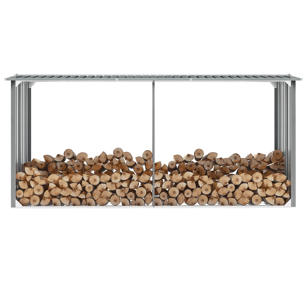Zahradní Kůlna Na Dříví Pozinkovaná Ocel 330X92X153 Cm