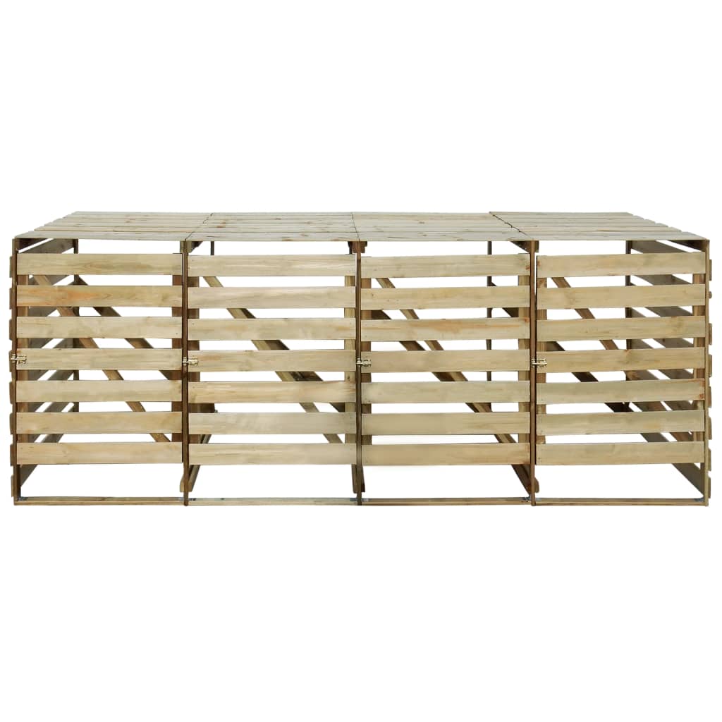 Přístřešek Na 4 Popelnice Impregnovaná Borovice 240 L