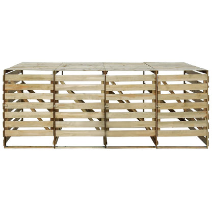 Přístřešek Na 4 Popelnice Impregnovaná Borovice 240 L