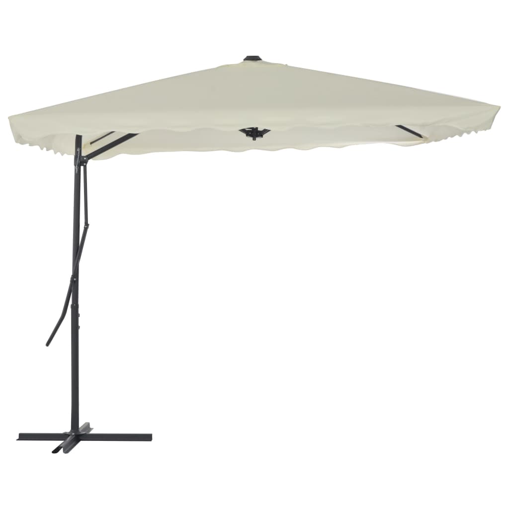 Zahradní Slunečník S Ocelovou Tyčí 250 X 250 Cm Pískový
