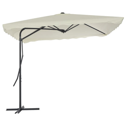 Zahradní Slunečník S Ocelovou Tyčí 250 X 250 Cm Pískový