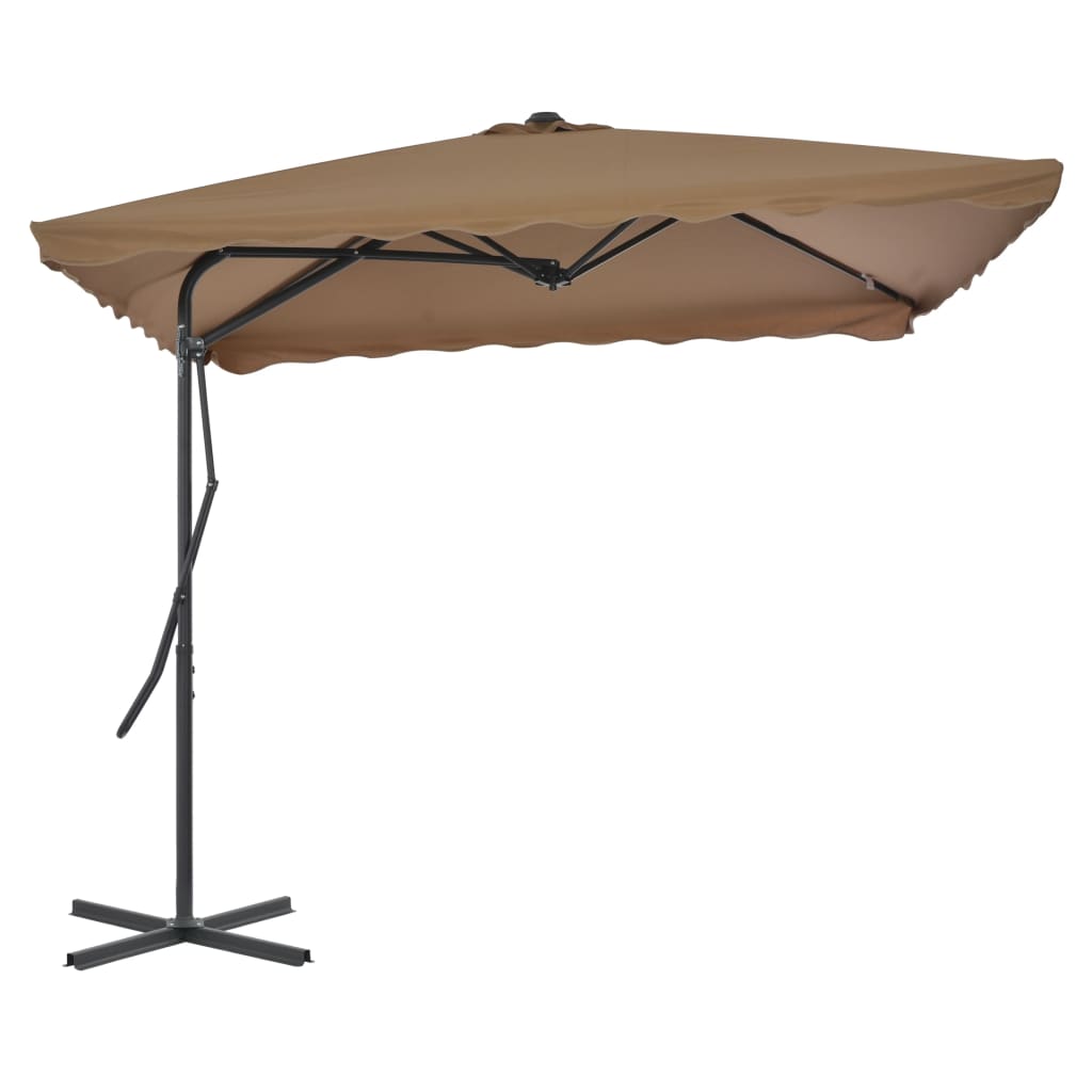 Zahradní Slunečník S Ocelovou Tyčí 250 X 250 Cm Pískový