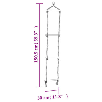 Houpací Sedátko S Lanovým Žebříkem Modré 37 X 15 Cm Pe