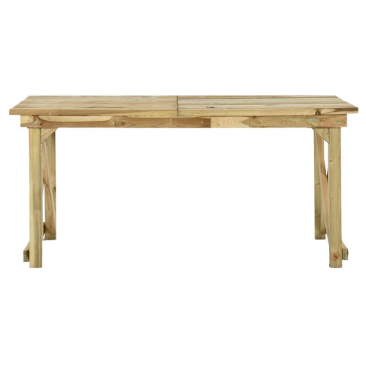 Zahradní Stůl 160 X 79 X 75 Cm Dřevo