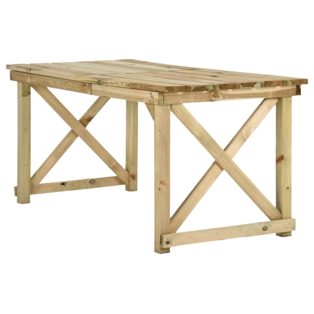 Zahradní Stůl 160 X 79 X 75 Cm Dřevo