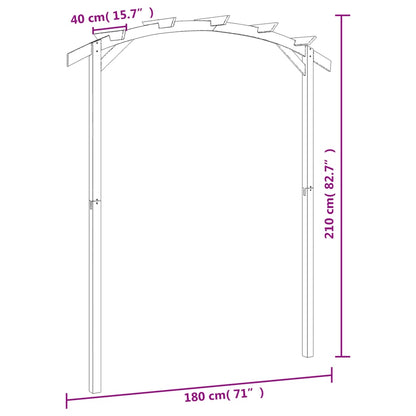 Zahradní Pergola Impregnovaná Borovice 180 X 210 X 40 Cm