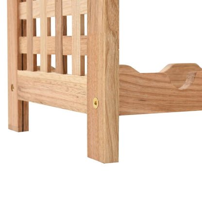 Stojan Na Víno Na 25 Lahví Masivní Ořechové Dřevo 63X25X73 Cm