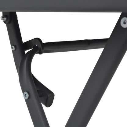 Skládací Zahradní Stůl Šedý 100 X 75 X 72 Cm Sklo A Ocel