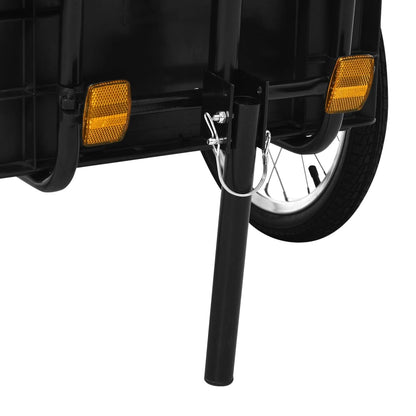 Vozík Za Kolo / Ruční Vozík 155 X 60 X 83 Cm Ocel Černý