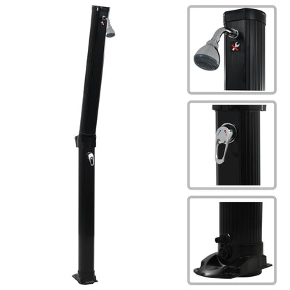 Skládací Solární Sprcha Černá 214 Cm 23 L