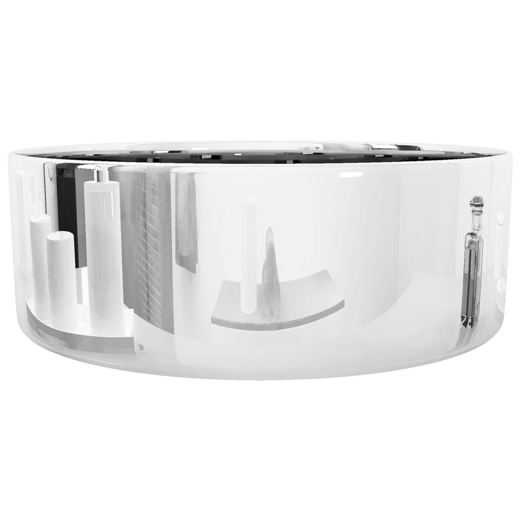 Umyvadlo 40 X 15 Cm Keramika Stříbrné