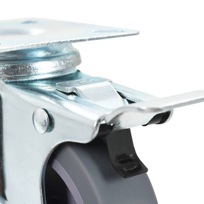 Otočná Kolečka S Dvojitou Brzdou 4 Ks 75 Mm