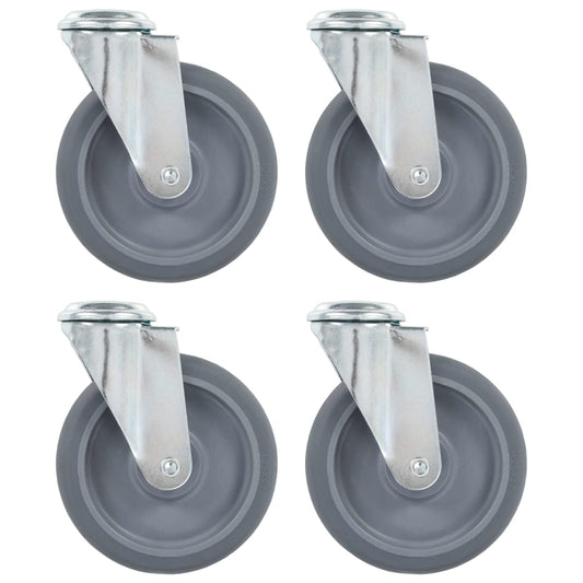 Otočná Kolečka S Otvorem Pro Šroub 4 Ks 125 Mm