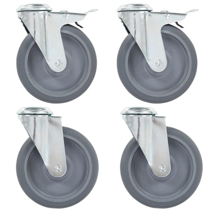 Otočná Kolečka S Otvorem Pro Šroub 4 Ks 125 Mm