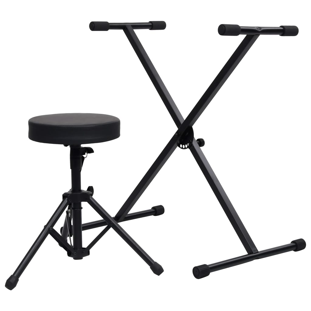 Set Stojanu Na Klávesy A Stolička Černý