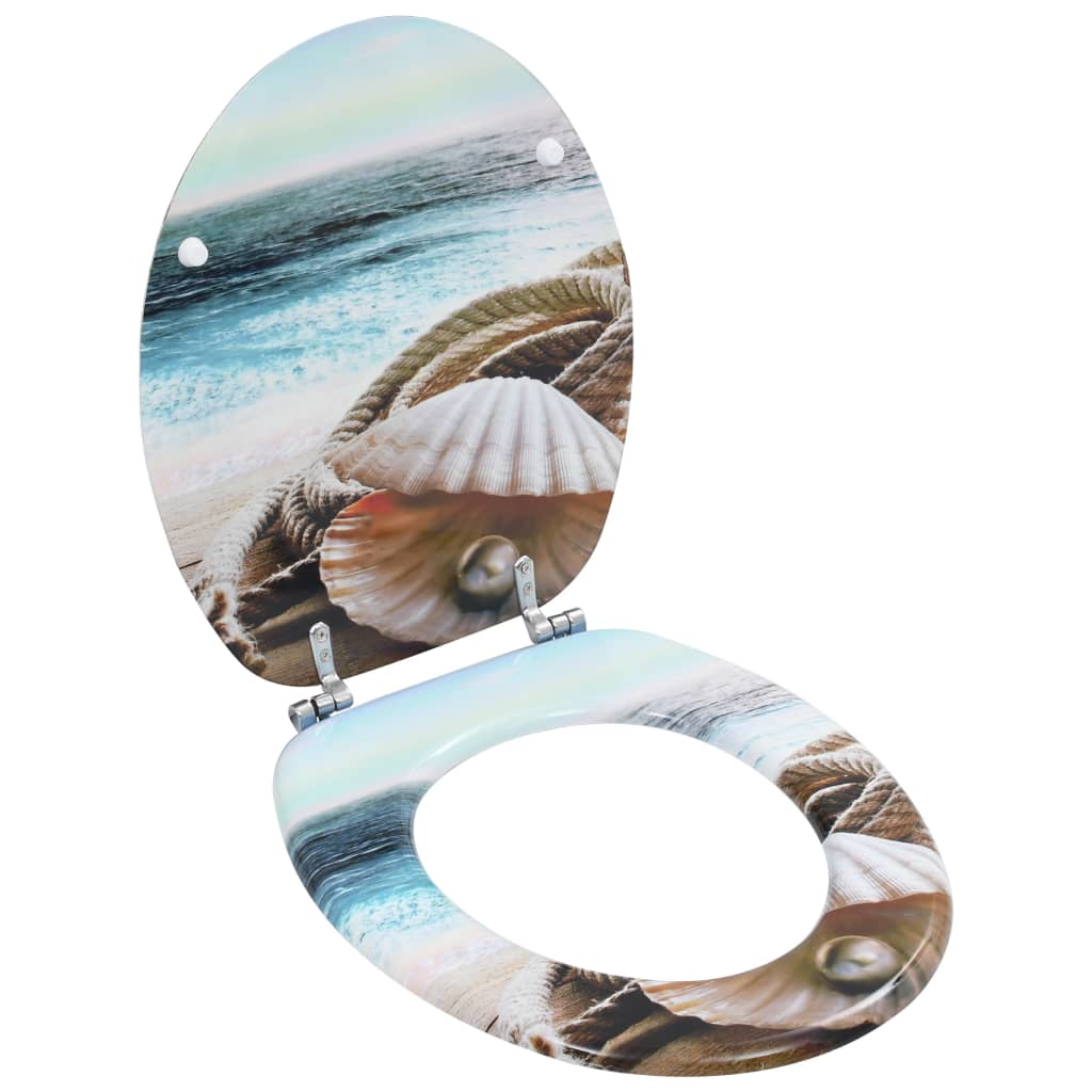 Wc Sedátko Mdf S Víkem Jednoduchý Design Hnědé