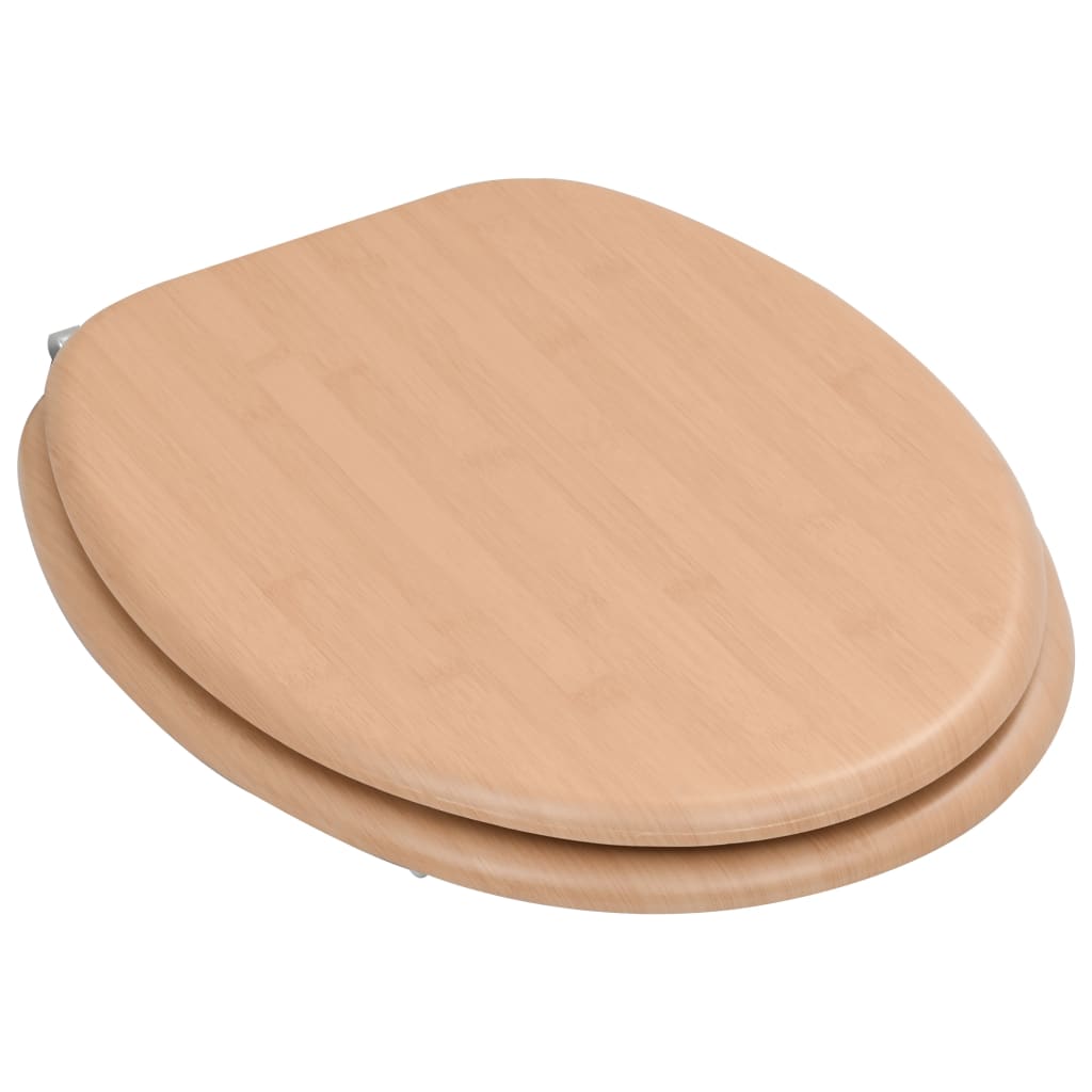 Wc Sedátko S Víkem Mdf Motiv Bambusu