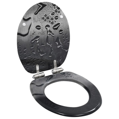 Wc Sedátko Mdf S Víkem Jednoduchý Design Hnědé