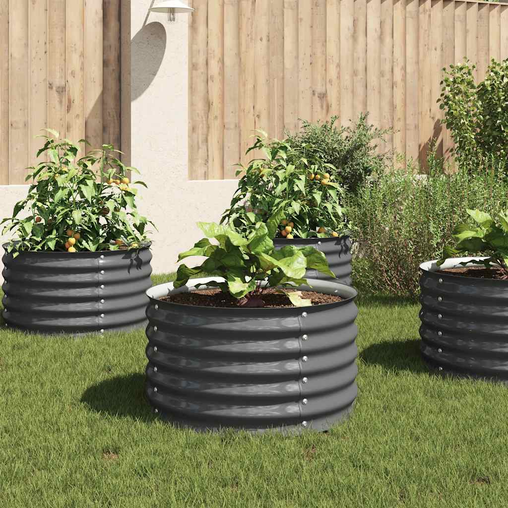 Vyvýšený Záhon Pozinkovaná Ocel Šedý