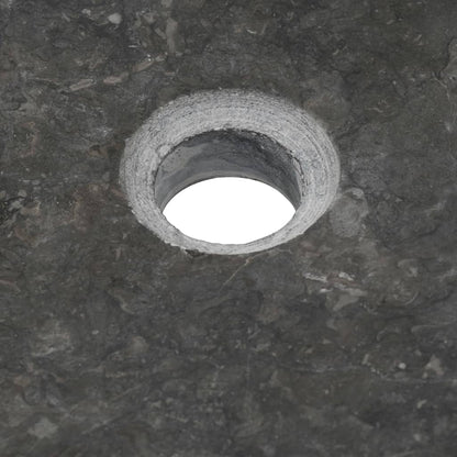 Umyvadlo 50 X 35 X 12 Cm Mramor Černé