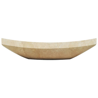 Umyvadlo 50 X 35 X 12 Cm Mramor Krémové