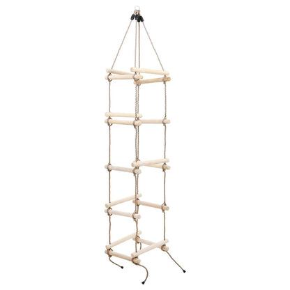 Dětský Provazový Žebřík 200 Cm Dřevo