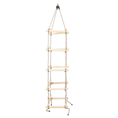 Dětský Provazový Žebřík 200 Cm Dřevo
