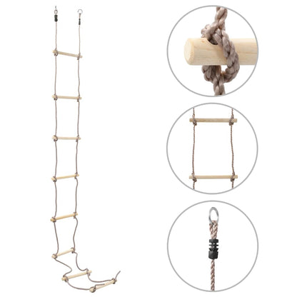 Dětský Provazový Žebřík 290 Cm Dřevo