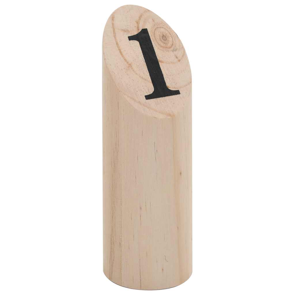 Kubb S Čísly Herní Set Dřevěný