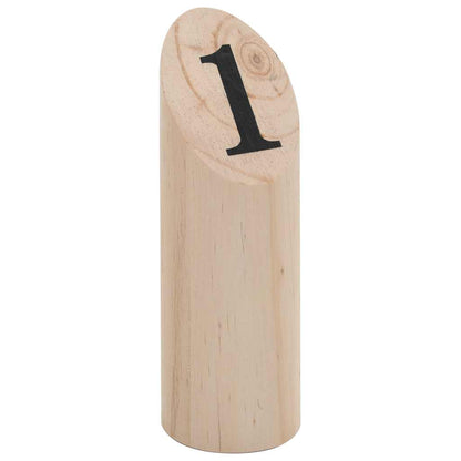 Kubb S Čísly Herní Set Dřevěný