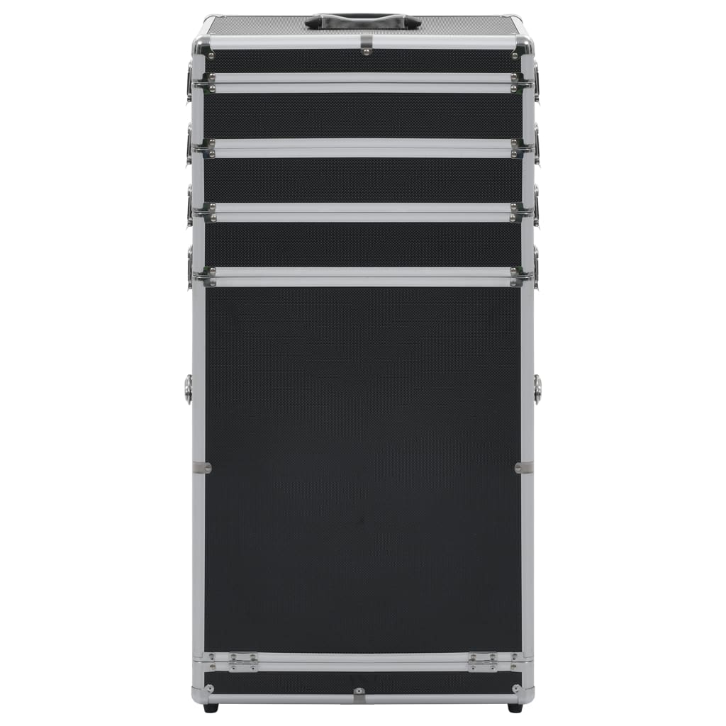 Kosmetický Kufřík Na Kolečkách Hliník Černý