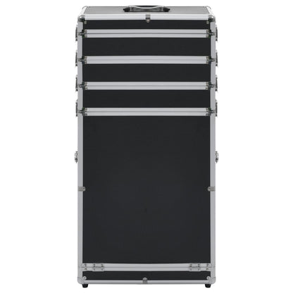 Kosmetický Kufřík Na Kolečkách Hliník Černý