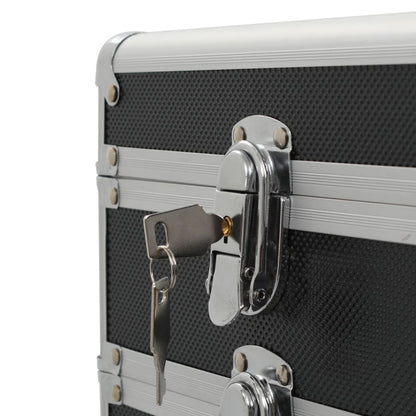 Kosmetický Kufřík Na Kolečkách Hliník Černý