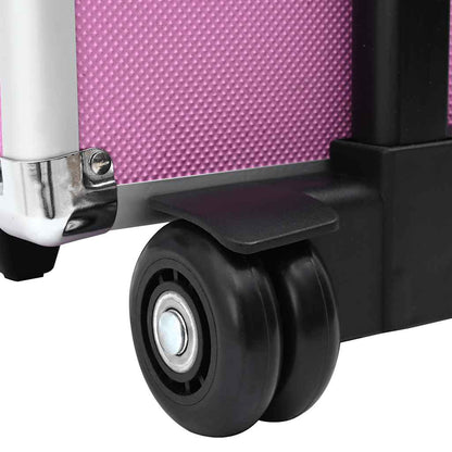 Kosmetický Kufřík Hliník Růžový