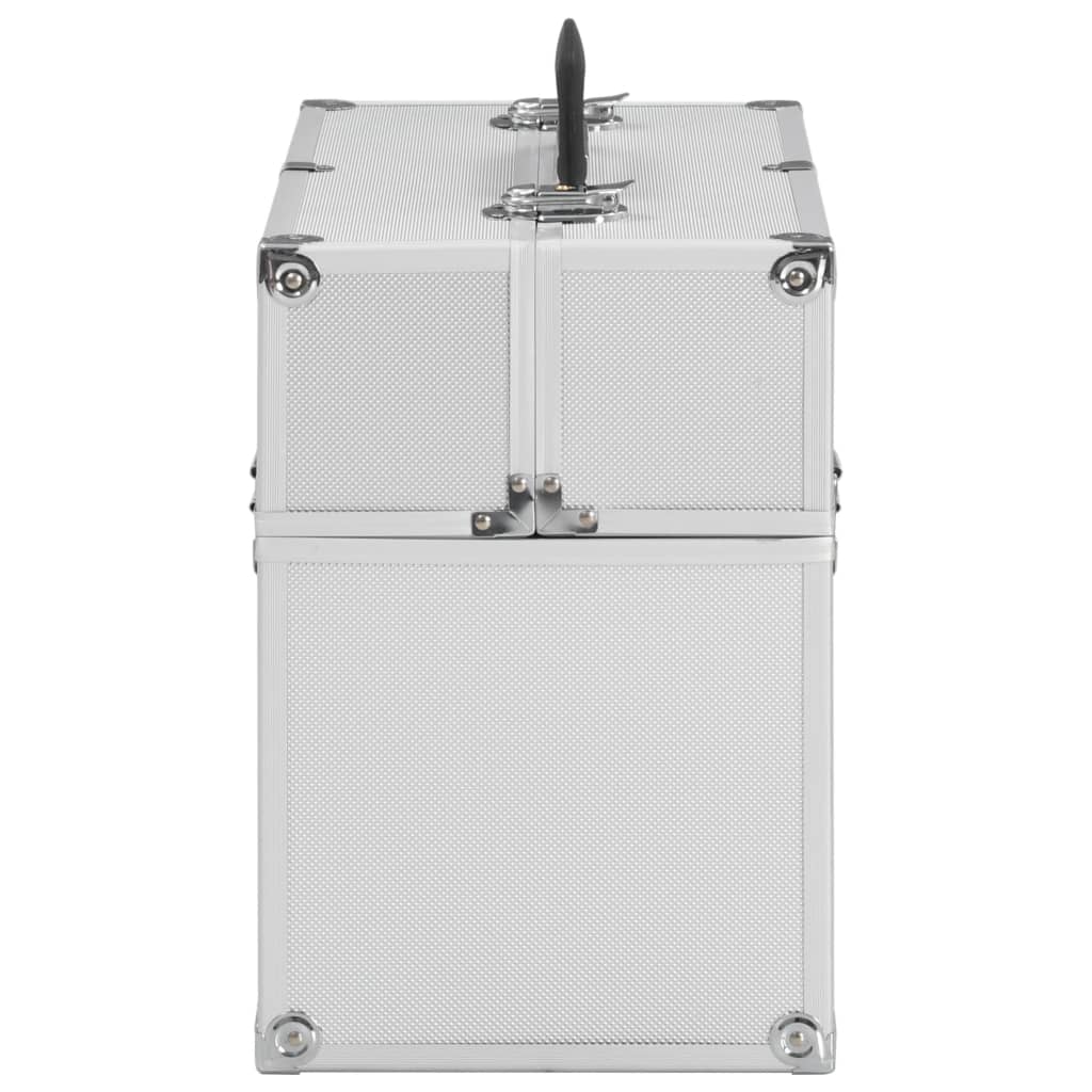 Kosmetický Kufřík 38X23X34 Cm Stříbrný Hliník