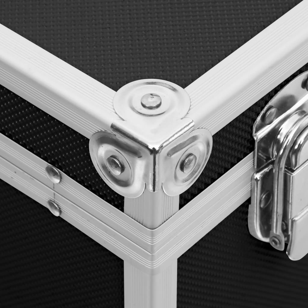 Kosmetický Kufřík 37 X 24 X 40 Cm Černý Hliník