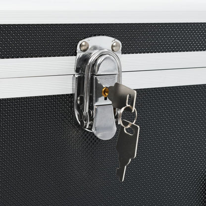 Úložné Kufry 2 Ks Černé Hliníkové