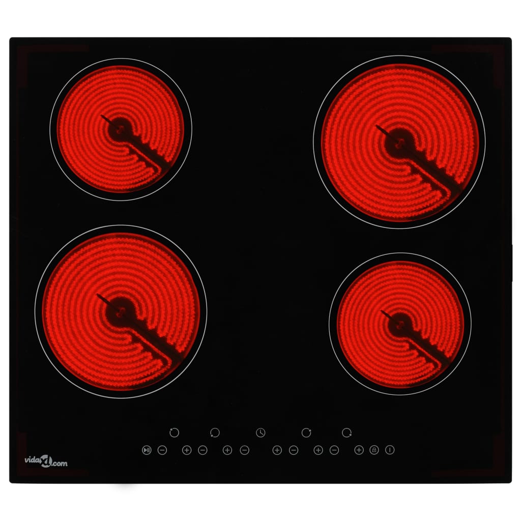 Keramická Varná Deska 4 Varné Zóny Dotykové Ovládání 6 000 W