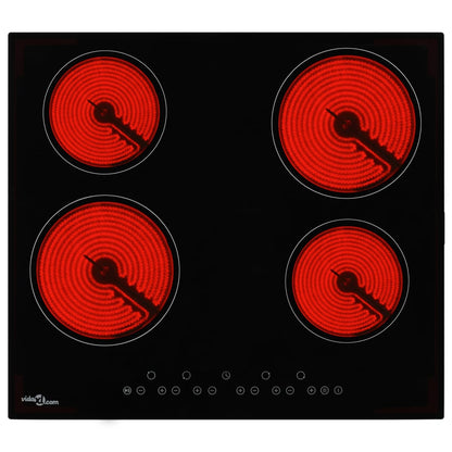Keramická Varná Deska 4 Varné Zóny Dotykové Ovládání 6 000 W
