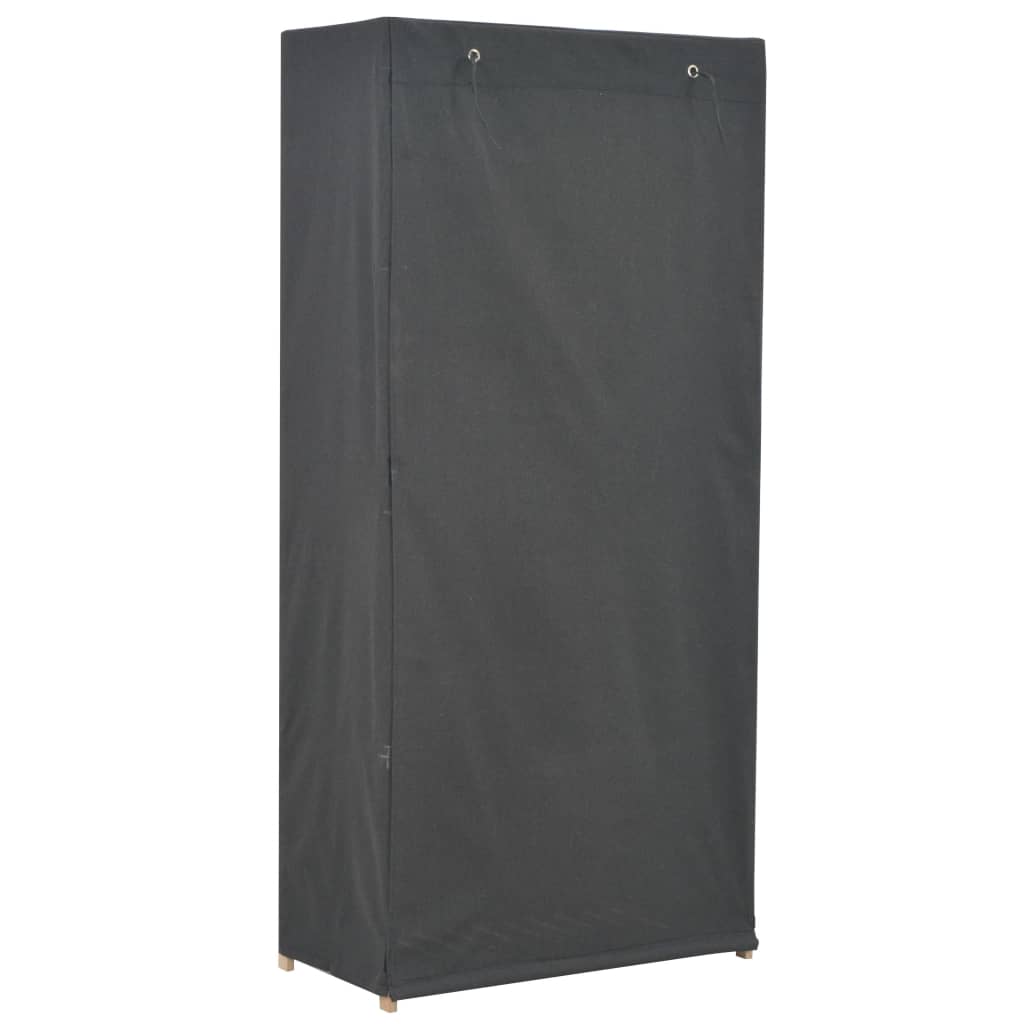 Šatní Skříň Šedá 79 X 40 X 170 Cm Textil