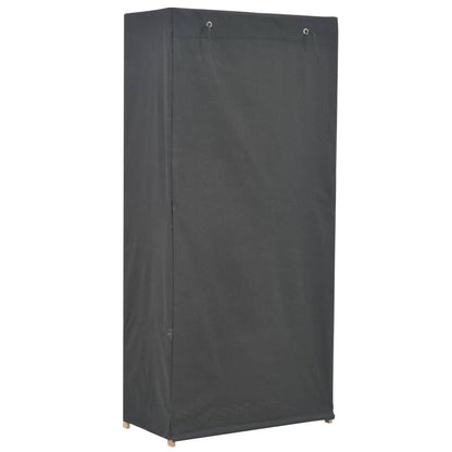 Šatní Skříň Šedá 79 X 40 X 170 Cm Textil