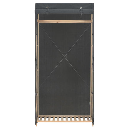 Šatní Skříň Šedá 79 X 40 X 170 Cm Textil