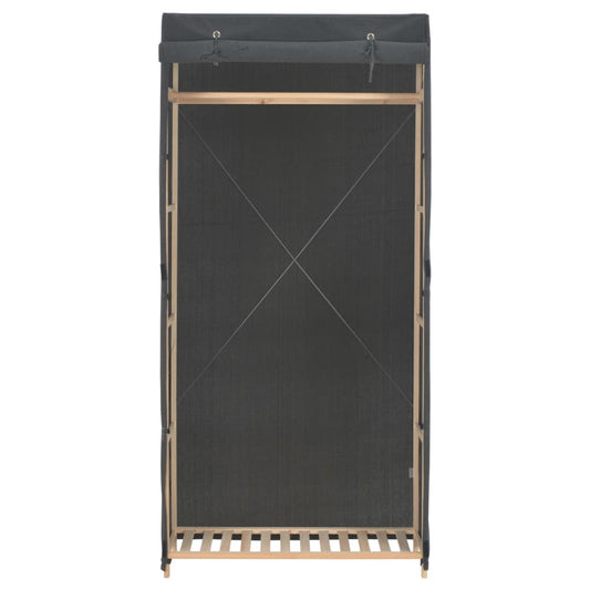 Šatní Skříň Šedá 79 X 40 X 170 Cm Textil