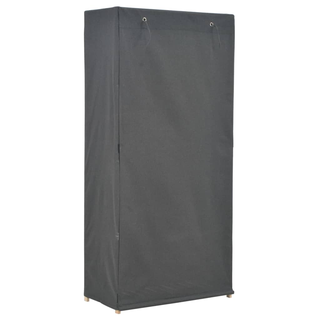 Šatní Skříň Šedá 79 X 40 X 170 Cm Textil