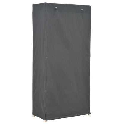 Šatní Skříň Šedá 79 X 40 X 170 Cm Textil