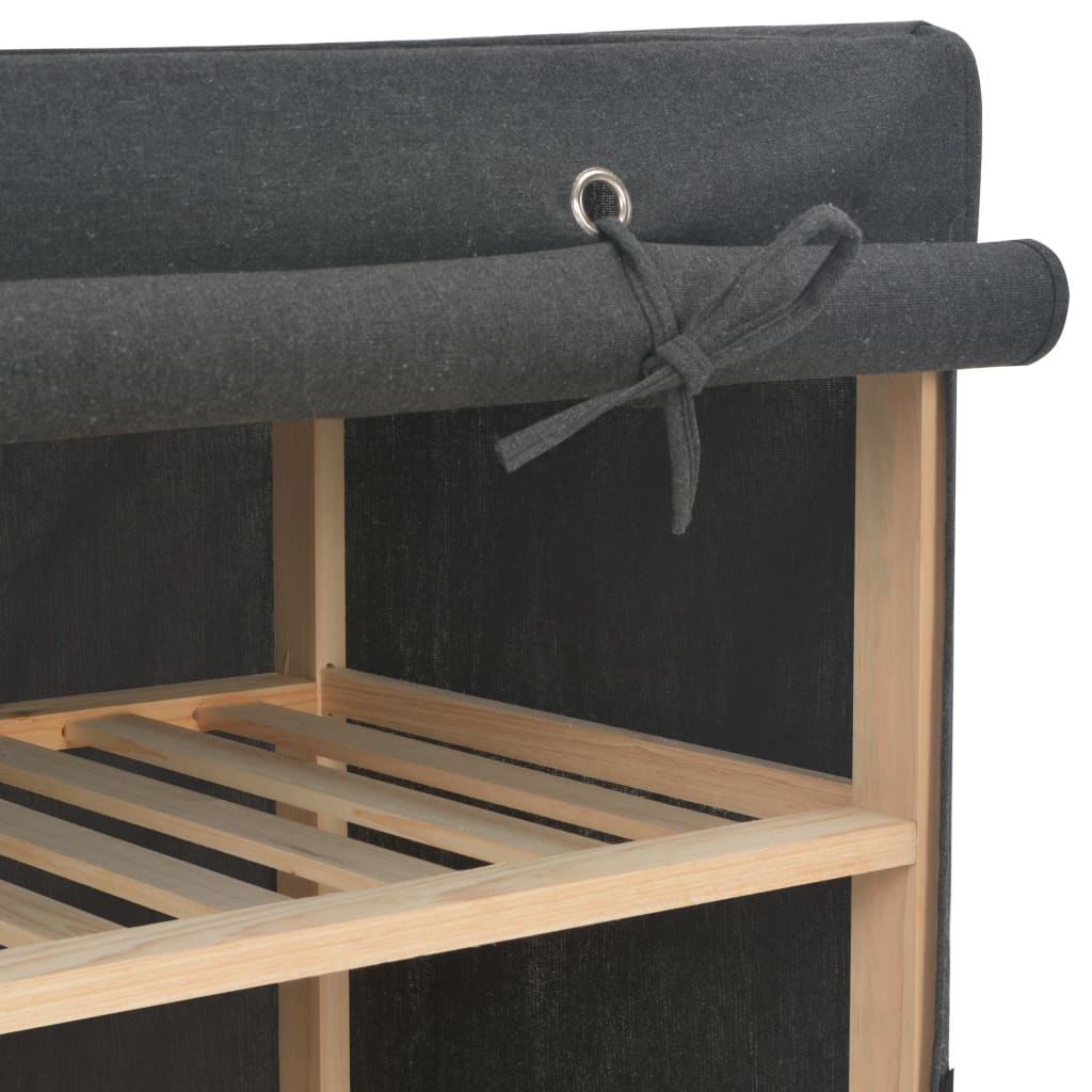 Šatní Skříň Šedá 135 X 40 X 170 Cm Textil
