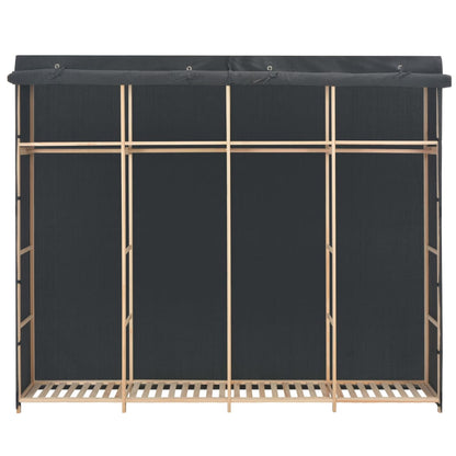 Šatní Skříň Šedá 200 X 40 X 170 Cm Textil